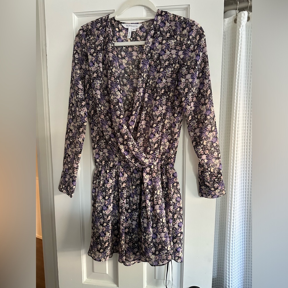 BCBG floral mini dress